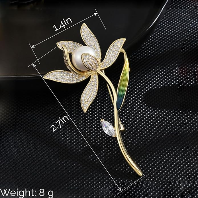 la luen Brooch Pins For Women Fashion Elegant Brooches Lapel Badges Coat Sweater Scarves Shawl Dress Accessory Wedding Party Prom Jewelry