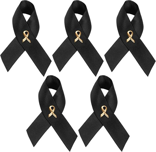 1/2/5/10/25/50/100pcs Satin Awareness Ribbon Pins (Pick your color), for Cancer & Disease Awareness, Bulk Quantities for Fundraising, Events, Gift Giving