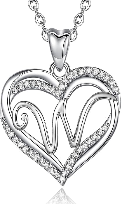 INFUSEU Unique Initial Necklaces for Women Girls Small Heart Letter Jewelry, Meaningful Personalized Gifts