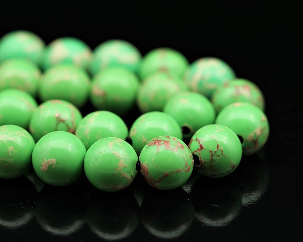 Natural Green Imperial Jasper Beaded Choker, Genuine Green Crystal Necklace, Fancy Gemstone Choker, 8mm Beads, Fashion Jewelry, Healing Crystal Chakra Necklace, Durable Necklace, Capricorn Necklace