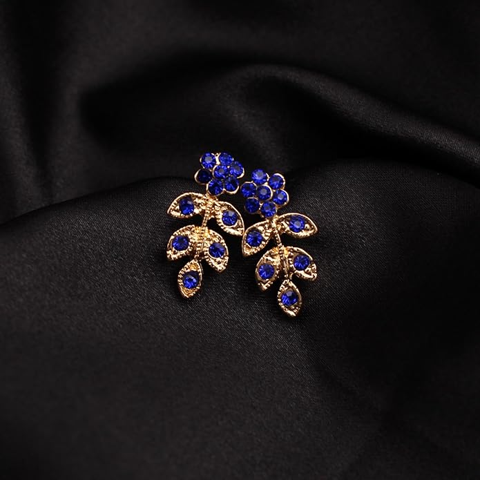 Austrian Crystal Rhinestone Choker Necklace Dangle Earring Link Bracelet Jewelry Set for Brides Bridesmaid Prom Costume Accessories for Women