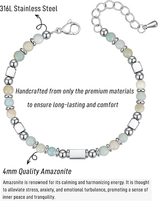 Tiny Gemstone Beaded Bracelets for Women Teen Girls, You are Awesome Jewelry Gifts for Women, Friends, Sister, Mom, Daughter...