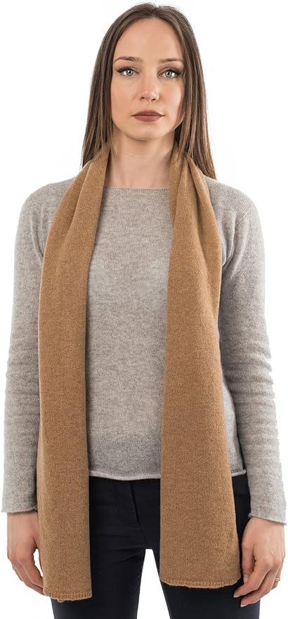 Dalle Piane Cashmere - 100% Cashmere Classic Scarf - Made in Italy - Neck Warmer (12" x 63") - Luxury Gift