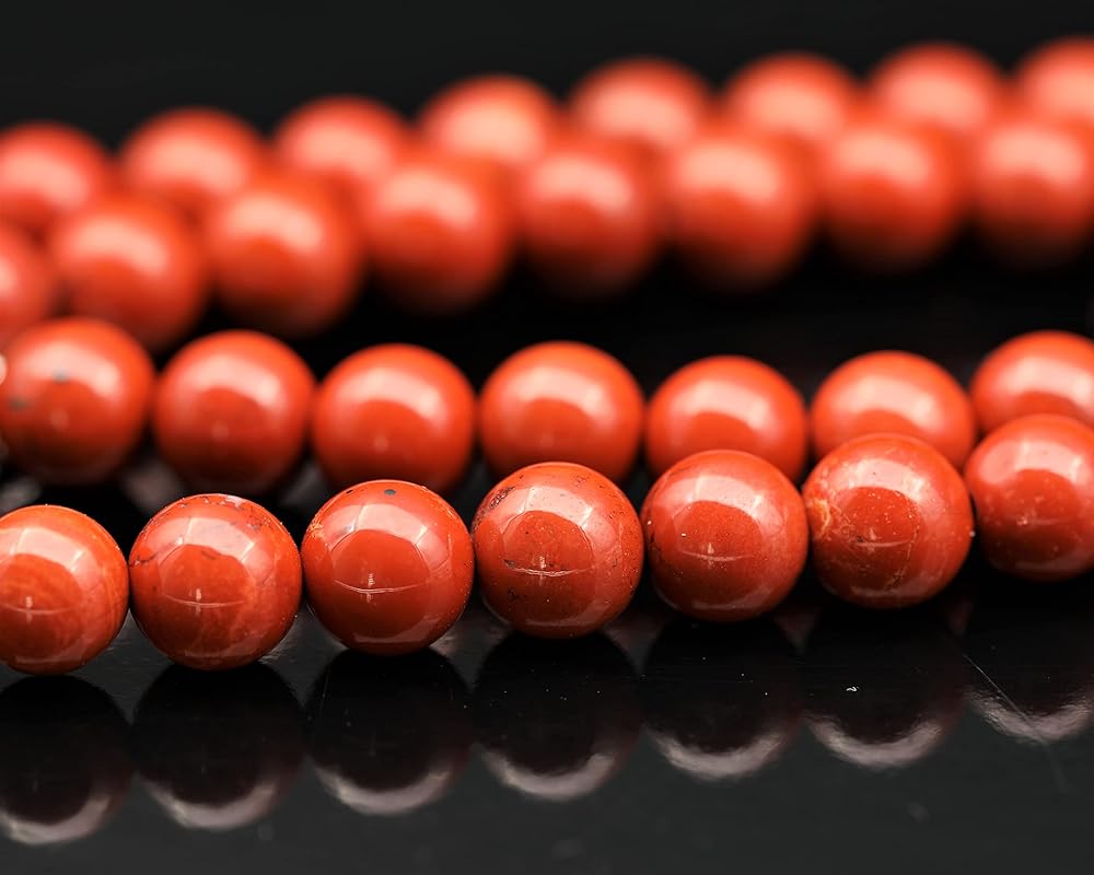 Natural Red Jasper Beaded Choker, Genuine Red Crystal Necklace, Fancy Gemstone Choker, 8mm Beads, Unique Fashion Jewelry, Healing Crystal Chakra Necklace, Durable Stone Necklace, Aries Necklace