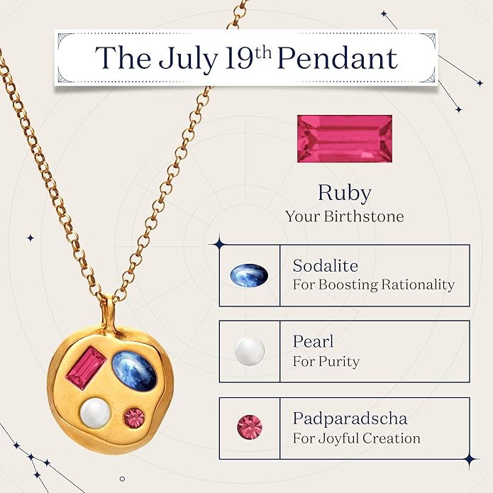 Birthdate 14k Gold Necklace for Women - 16-20in Adjustable 14 Karat Gold Chain with Lobster Clasp - Cadenas de Oro 14k Puro Para Mujer, Ladies Jewelry Birthstone
