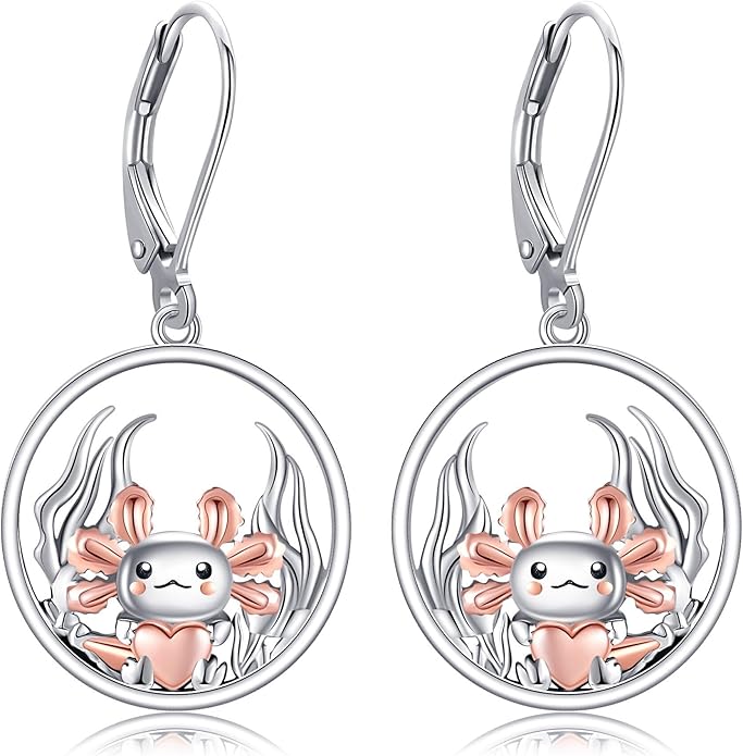 Animal Earrings 925 Sterling Silver Dangle Earrings Leverback Earrings Animal Jewelry for Women
