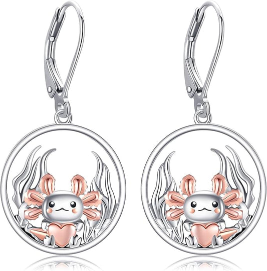 Animal Earrings 925 Sterling Silver Dangle Earrings Leverback Earrings Animal Jewelry for Women