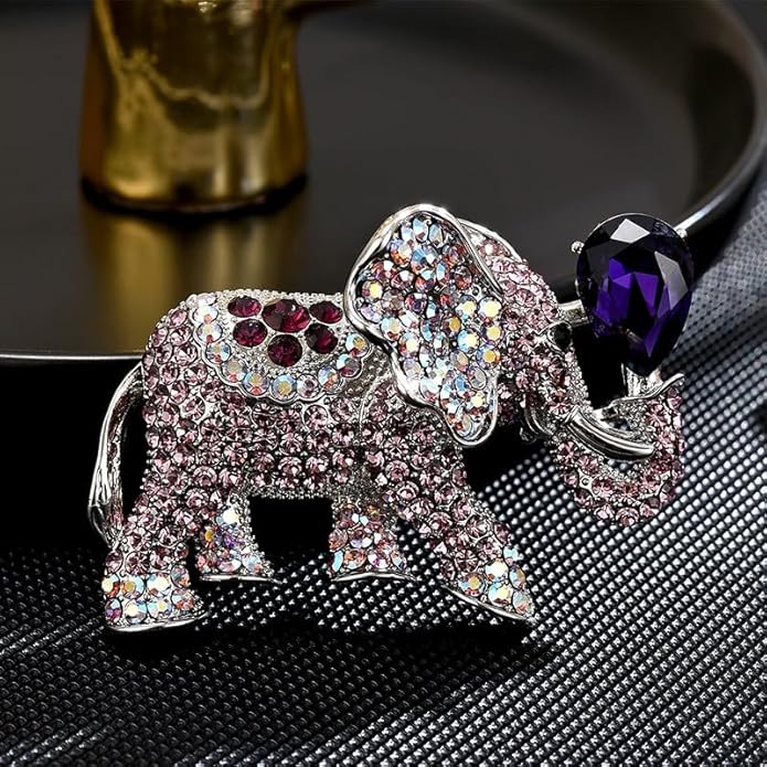 Animal Brooch for Women Girls 18k Gold Plated Animal Brooch Pin Rhinestone Animal Brooch Lapel Pin Jewelry Thanksgiving Day Birthday Wedding Gifts for Mom Wife