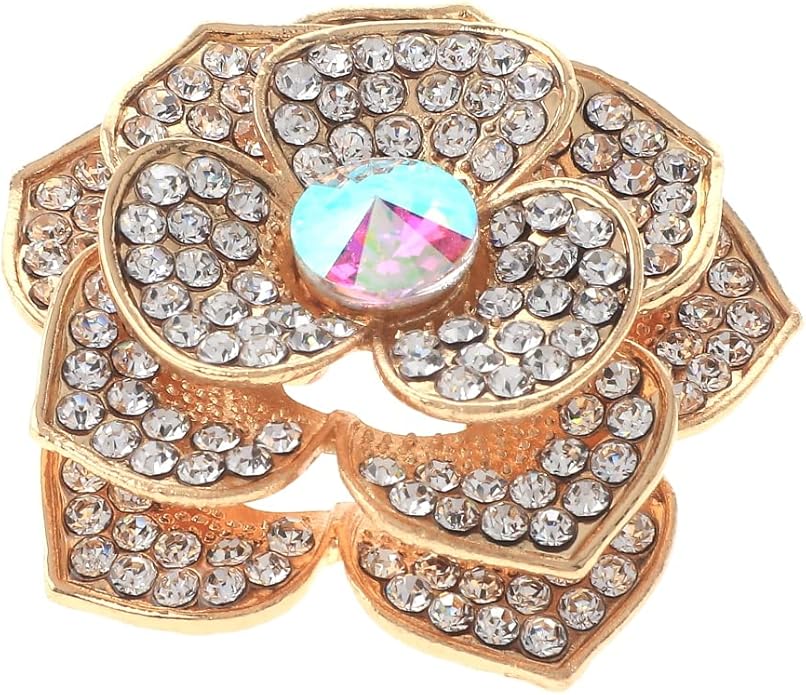 Crystal Flower Brooch