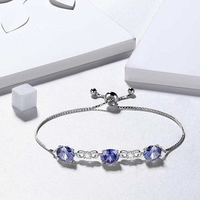 Aurora Tears 925 Sterling Silver 12 Birthstones Necklace/Earring/Ring/Bracelet Women Birthstone Pendant Crystal Fashion Birthday Jewelry Christmas Gift for Girls Women