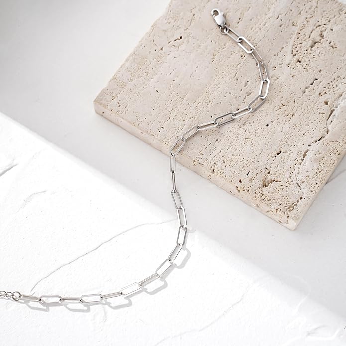 CHIC & ARTSY 925 Sterling Silver Ankle Bracelet Multilayer Anklets for Women Satellite, Star, Cross, Circle, Butterfly, Teardrop, Oval Disk Layered Anklet Beach Jewelry