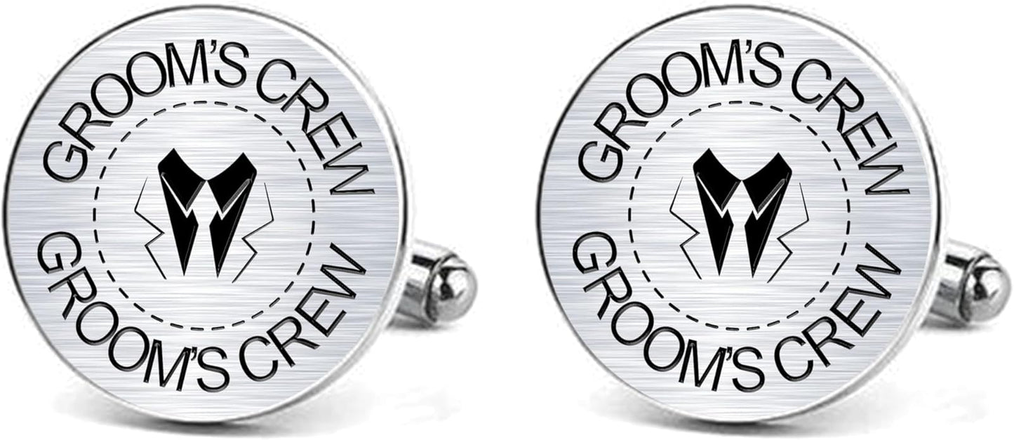 LADY & HOME Cufflinks for Men, Stainless Steel Tuxedo Shirt Cuff links with Gift Box, Gifts for Groom Groomsman Husband Father