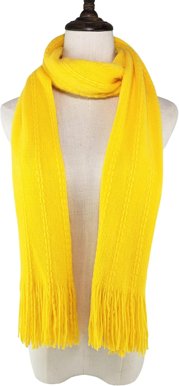 BRUCERIVER Women's Ultra Soft Knit Scarf & Glove Set Touchscreen Function Cable Design
