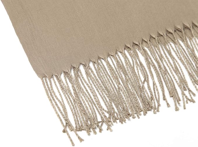 Cindy & Wendy Pashmina Shawls and Wraps Large Scarfs for Women Wedding Party Bridal Long Fashion Solid Shawl Wrap Fringes