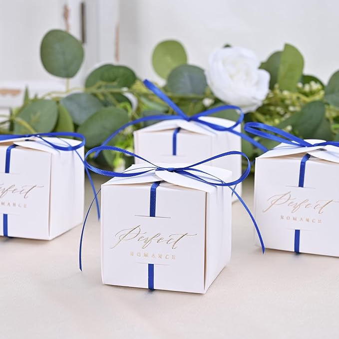 LEEQE Double Face Cobalt Blue Satin Thin Ribbon 1/8 inch X 50 Yards Polyester Cobalt Blue Ribbon for Gift Wrapping Very Suitable for Weddings Party Hair Bow Invitation Decorations and More