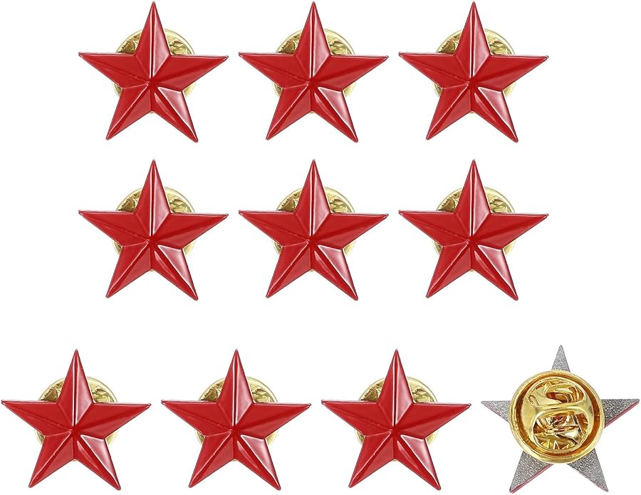 uxcell Star Lapel Pins, Award Pins Star Badge for Men Women Backpacks Hats Jackets Costume Accessories Gifts