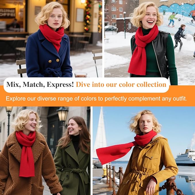 NUOHEMULE Luxury 100% Cashmere Scarf for Women & Men, 59''x10'' Extra Warm Winter Scarf, Blanket Scarves in Premium Gift Box