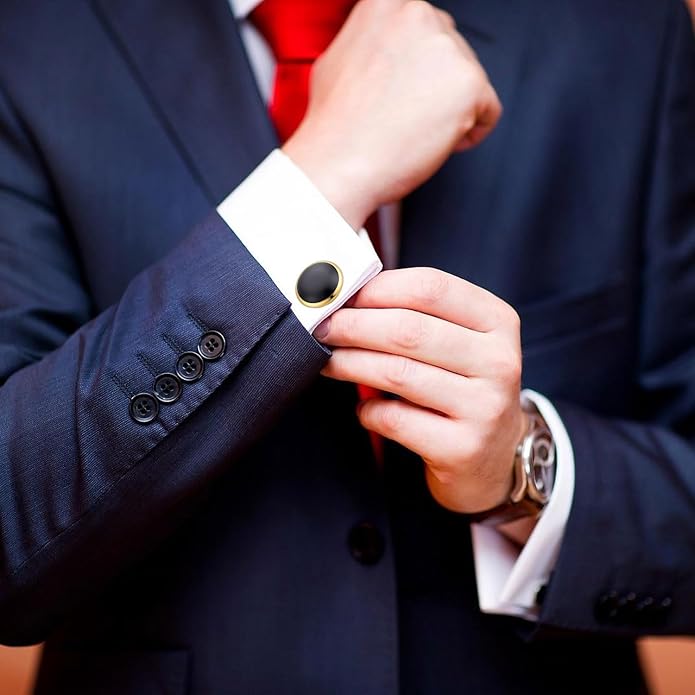 Dannyshi Cufflinks for Men Classic Wedding Business Shirt Cuff Links Set Gifts with Box