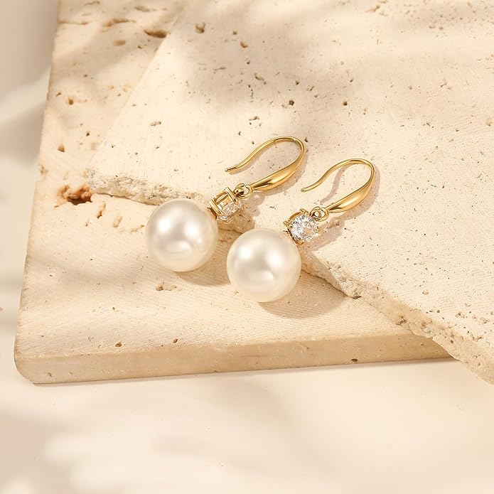 8YEARS Chunky Gold Hoop Earring for Women, 18K Gold Plated Lightweight Thick Hoops, Hypoallergenic Trendy Jewelry for Gift