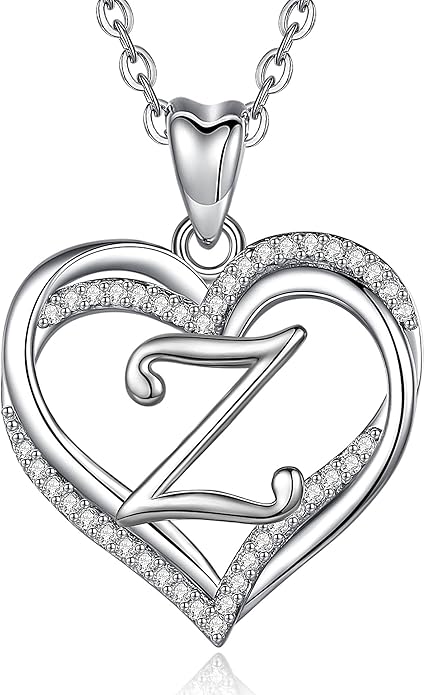INFUSEU Unique Initial Necklaces for Women Girls Small Heart Letter Jewelry, Meaningful Personalized Gifts