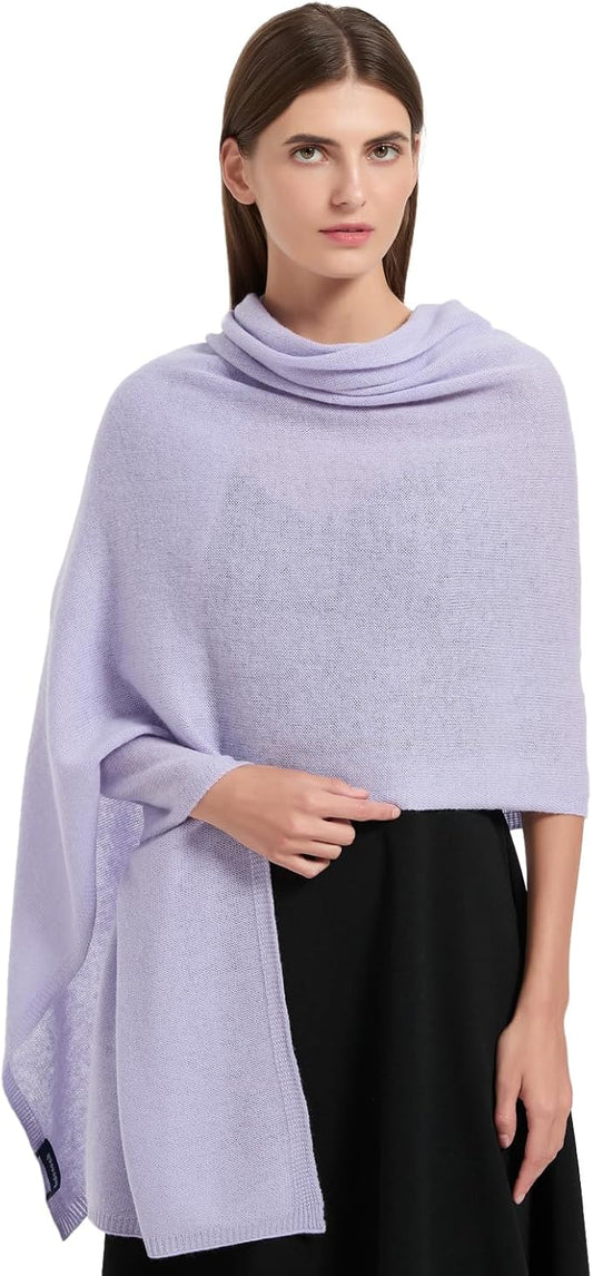 Erdenech Luxury Cashmere Wool Blend Wrap for Women, All-Season Travel Wrap Shawl, Extra Large Blanket Shawl Scarf Pashmina