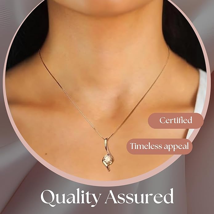 Exquisite Moissanite & 925 Sterling Silver Jewelry Set: Trendy European Design with Pendant (1 Carat, 1/4-inch, 6.5mm) and Earrings (Each: 0.5 Carat, 3/16-inch, 5mm) – Elegant Leather Gift Box Included