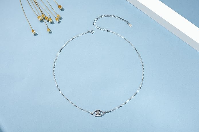 S925 Sterling Silver Choker Short Dainty Necklace for Women Jewelry