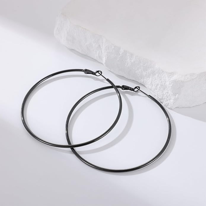 Gacimy Gold Hoop Earrings for Women 14K Gold Plated, 925 Sterling Silver Post Hypoallergenic Earrings Hoops for Women