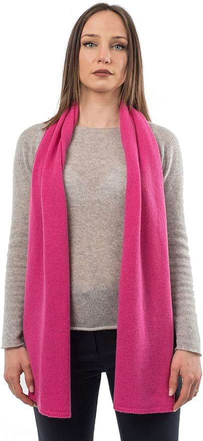 Dalle Piane Cashmere - 100% Cashmere Classic Scarf - Made in Italy - Neck Warmer (12" x 63") - Luxury Gift