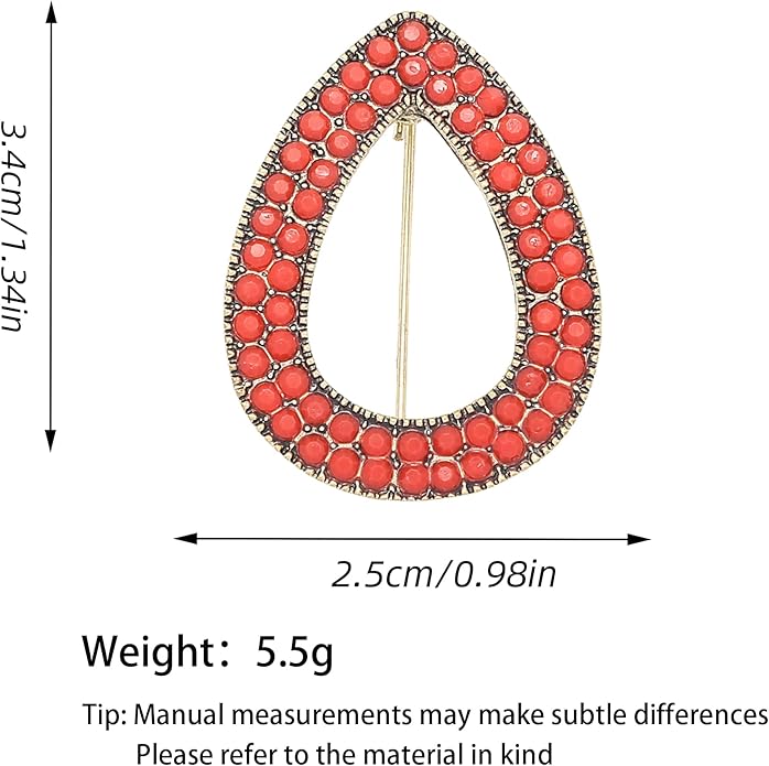 Turquoise West Cowboy Oval Tear Drop Brooch Pin for Women Retro Brooches Pins Classic Fashion Jewelry Accessories Gift