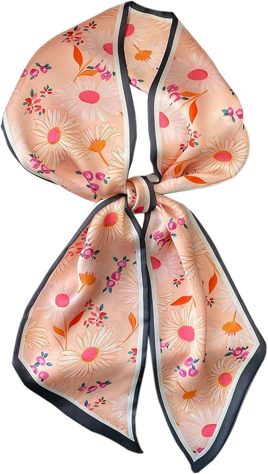 Dailyacc Hair Scarf for Women Fashion Silky Satin Headscarf Wrap Breathable Lightweight Neck Scarves For Handbag