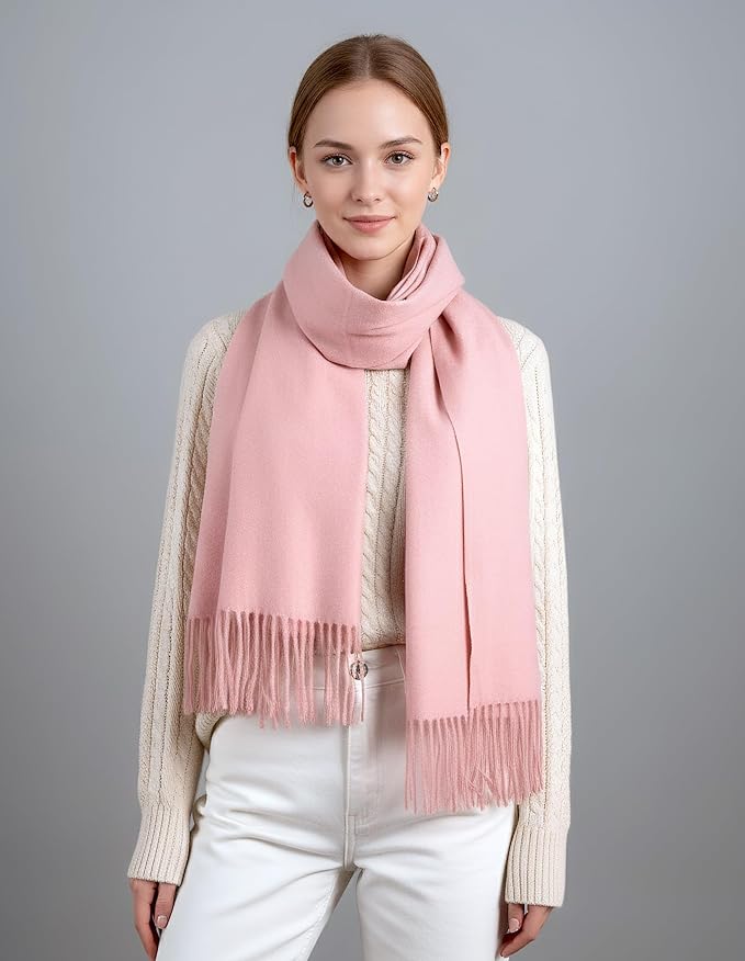 Achillea Warm Cashmere-Feel Winter Scarf – Pashmina Shawl Wrap, Blanket Scarf for Daily Wear, Travel & Cold Weather