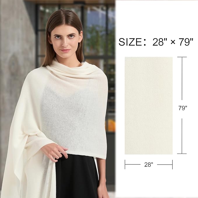 Erdenech Luxury Cashmere Wool Blend Wrap for Women, All-Season Travel Wrap Shawl, Extra Large Blanket Shawl Scarf Pashmina