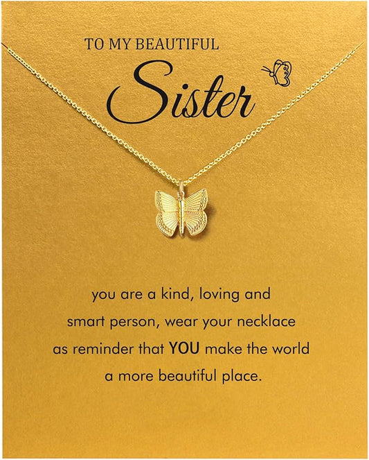 Hundred River Friendship Anchor Compass Necklace Good Luck Elephant Pendant Chain Necklace with Message Card