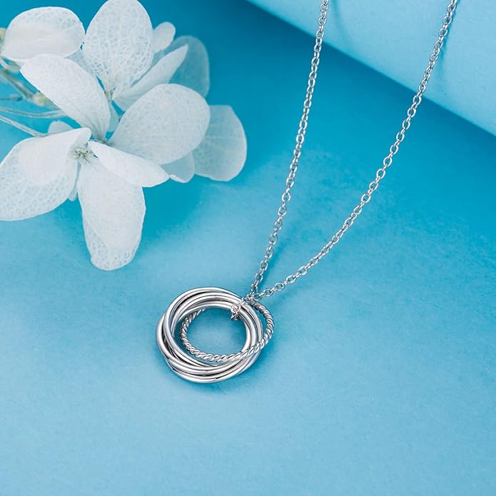 Birthday Gifts for Women Sterling Silver 30th 40th 50th 60th 70th 80th 90th Birthday Necklace For Her 3 4 5 6 7 8 9 Decade Jewelry 30 40 50 60 70 80 90 Years Old