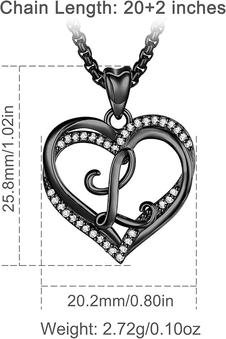 INFUSEU Unique Initial Necklaces for Women Girls Small Heart Letter Jewelry, Meaningful Personalized Gifts
