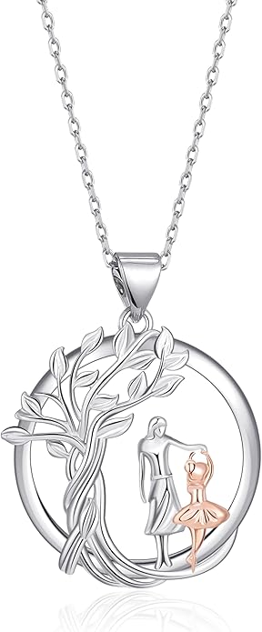 Tree of Life Pendnat Sunflower/Celtic Necklace with Blue Crystal Tree Jewelry Gifts for Women