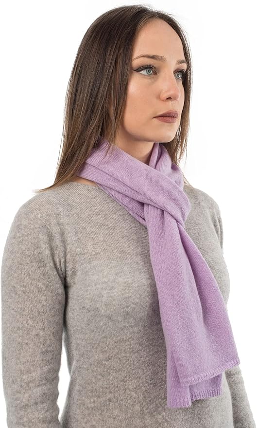 Dalle Piane Cashmere - 100% Cashmere Classic Scarf - Made in Italy - Neck Warmer (12" x 63") - Luxury Gift