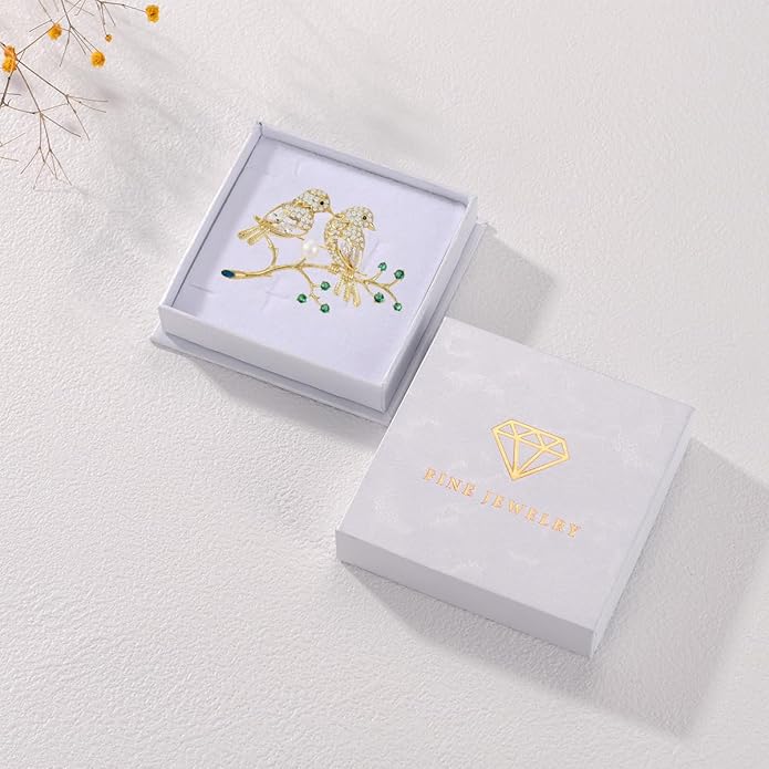 Animal Brooch for Women Girls 18k Gold Plated Animal Brooch Pin Rhinestone Animal Brooch Lapel Pin Jewelry Thanksgiving Day Birthday Wedding Gifts for Mom Wife