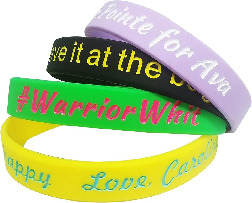 50 Custom Rubber Bracelets Personalized Silicone Wristbands Customized Bulk for Events, Support, Wedding, Awareness, Motivation Customizable