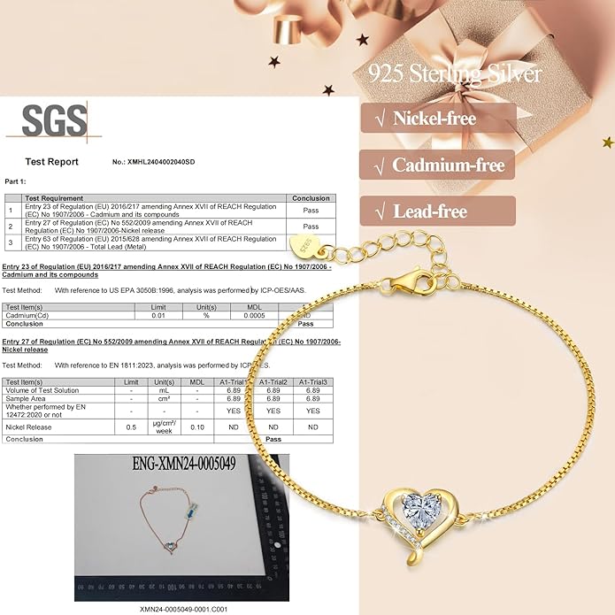 LAVUMO Love Heart Bracelets for Women 925 Silver Charm Birthstone Bracelet Adjustable Anniversary Birthday Jewelry Gifts for Women Girlfriend Wife Daughter Mom Her