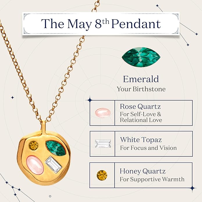 Birthdate 14k Gold Necklace for Women - 16-20in Adjustable 14 Karat Gold Chain with Lobster Clasp - Cadenas de Oro 14k Puro Para Mujer, Ladies Jewelry Birthstone