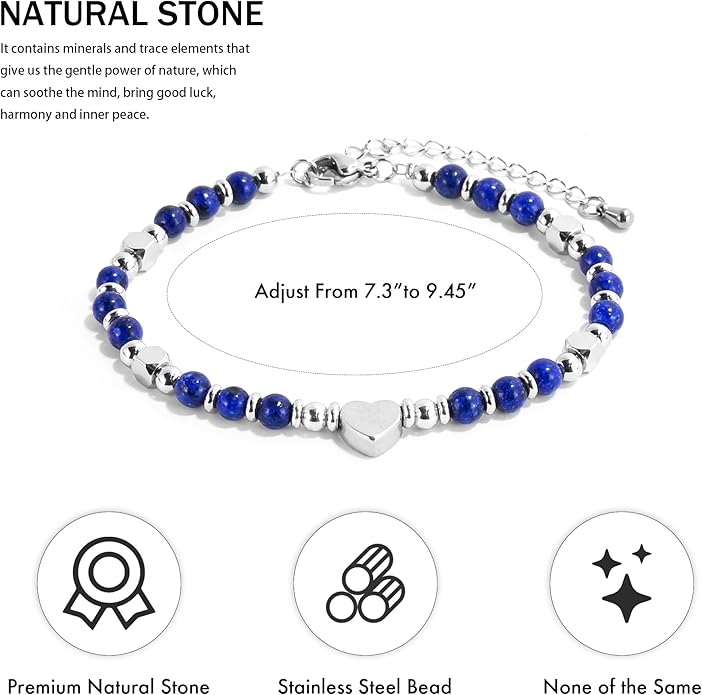 VIBILIA Cross Beaded Bracelets for Women, Inspirational Natural Heart Religious Bracelets for Women, Birthday Christian Gifts for Women on Thanksgiving Christmas Gifts