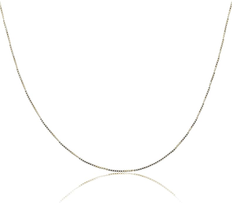 AJ's Collection Sterling Silver Chain Necklace In Silver, 14K Gold Plate or Rose Gold Plated