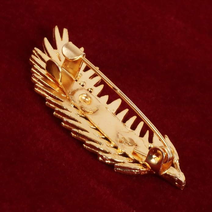 Touchstone Indian Bollywood Handcrafted Designer Jewelry Brooch Lapel Pin in Gold Or Silver Tone for Women.