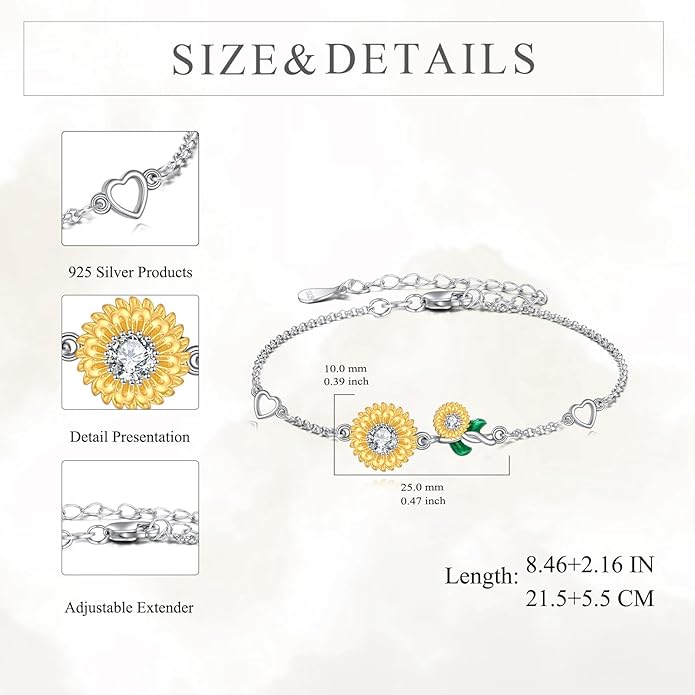 AOBOCO Sterling Silver Anklet for Women Crystal Butterfly Dragonfly Evil Eye Ankle Bracelet