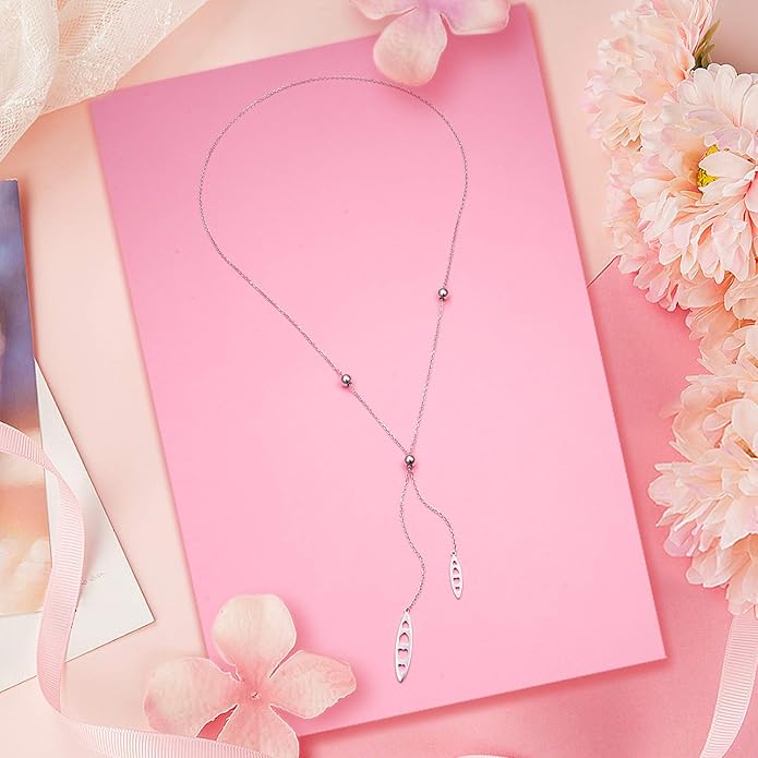 YinShan Layered Choker Necklace 925 Sterling Silver Star Moon Clavicle Jewelry Adjustable Lariat Necklaces for Women Girls Birthday Valentine's Day Gifts