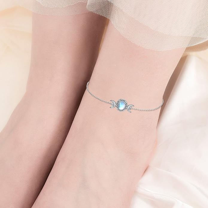 YFN Anklets Bracelet for Women Sterling Silver Butterfly Heart Tree Hummingbird Cardinal Anklet Charm Chain Bracelet Beach Foot Jewelry for Women