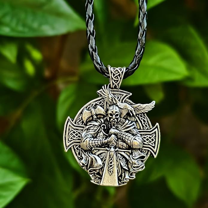 S925 Sterling Silver Viking Pendant, Norse Mythology Inspired Men's Jewelry, Perfect for Necklaces, Gift for Father's Day, Christmas, Birthday