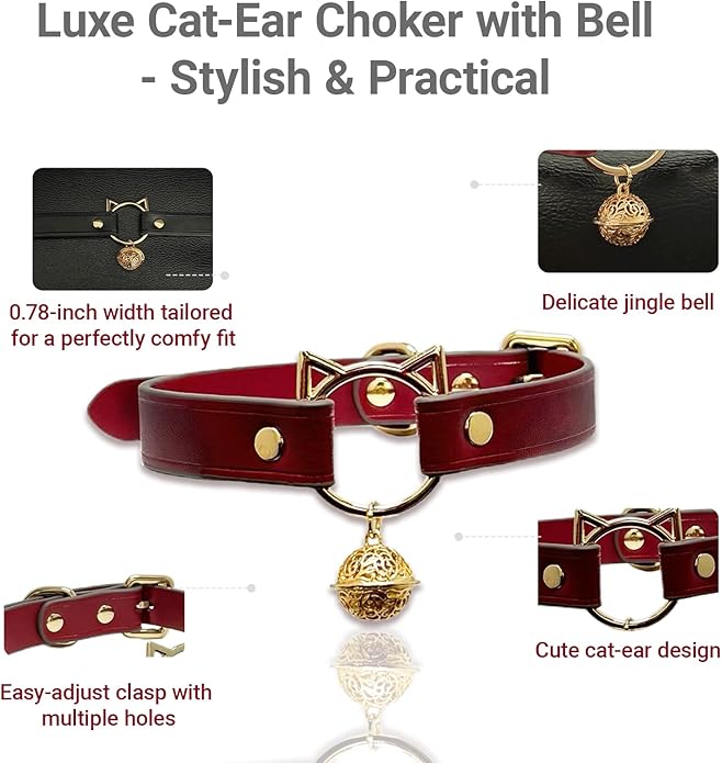 Leather Choker Necklaces for Women Choker with Bell Choker Necklace for Women Kitten Collar Necklace Western Jewelry for Women